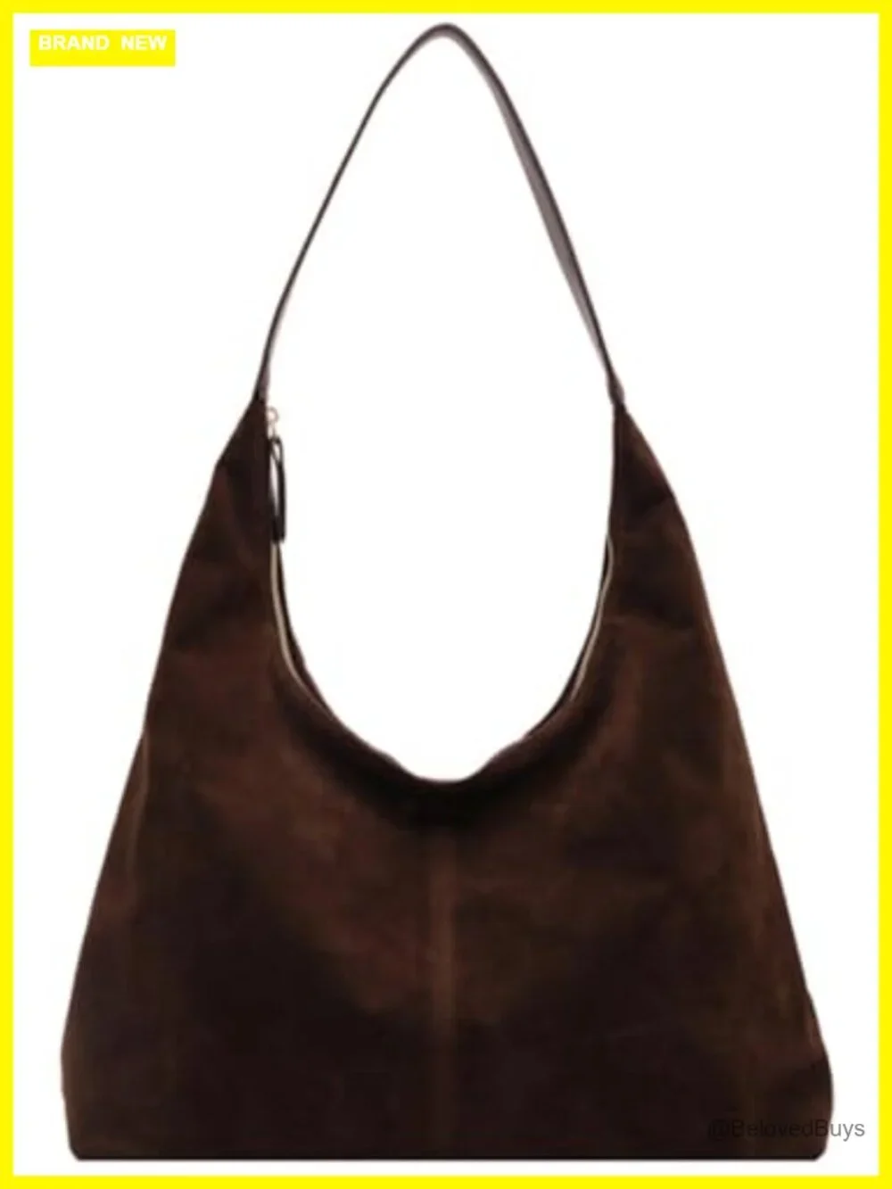 Faux Suede Hobo Shoulder Bag Tote Fall Winter Work Travel Handbag